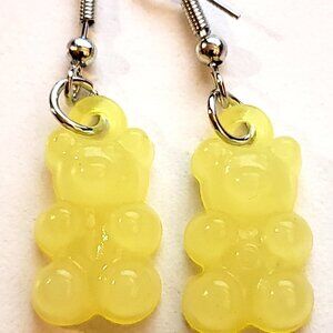Yellow Pastel Gummy Bear Earrings